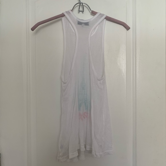 Wildfox White Ribbed Paris Eiffel Tower Tank - Picture 3 of 3